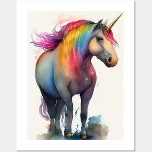 Chubby unicorn colors Posters and Art